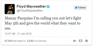 floyd mayweather tweet